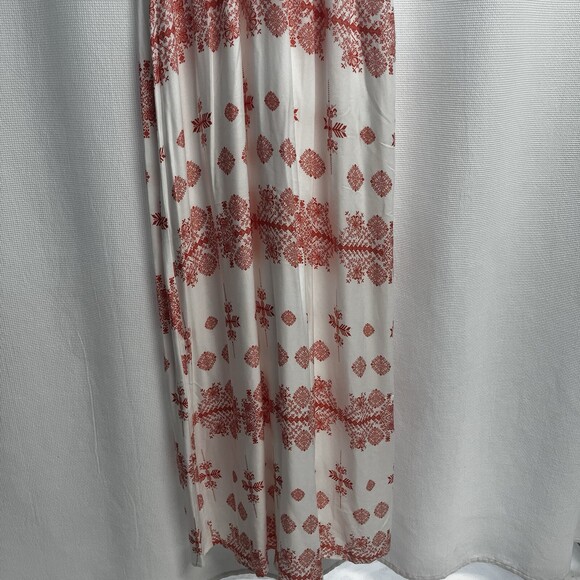 BB Dakota Women White‎ Southwestern  Print Maxi Dress Babydoll Empire Waist 2 - Picture 3 of 10